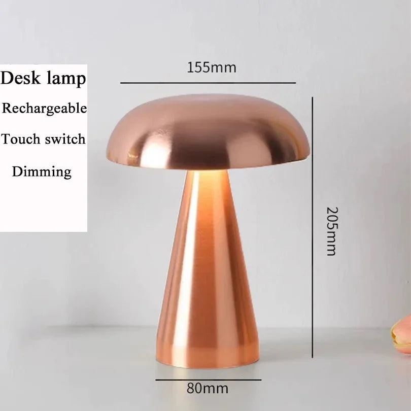 Vindemia mushroom-style table lamp for bedroom and living room decor